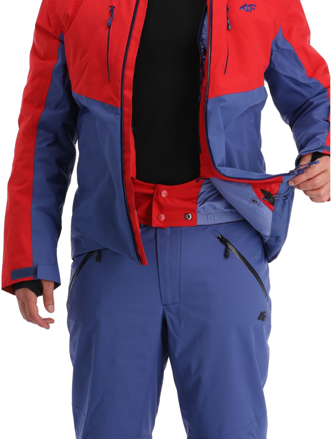 4F, Technical Jacket  M284 Skijacke Herren Dark Red blau, rot 