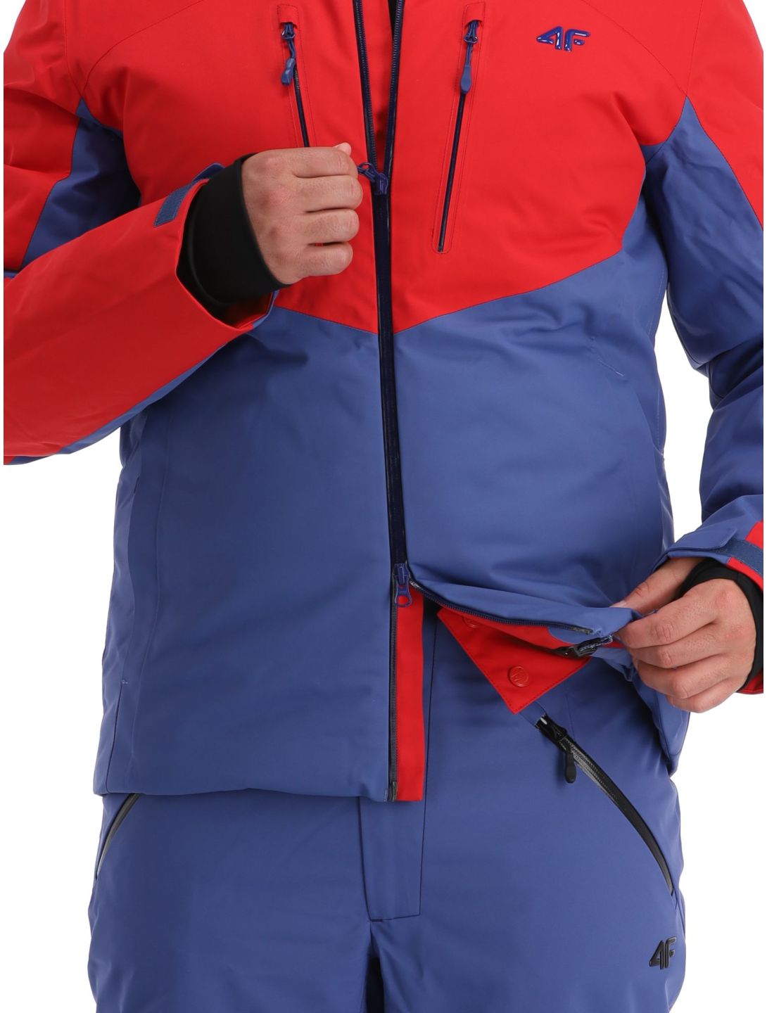 4F, Technical Jacket  M284 Skijacke Herren Dark Red blau, rot 