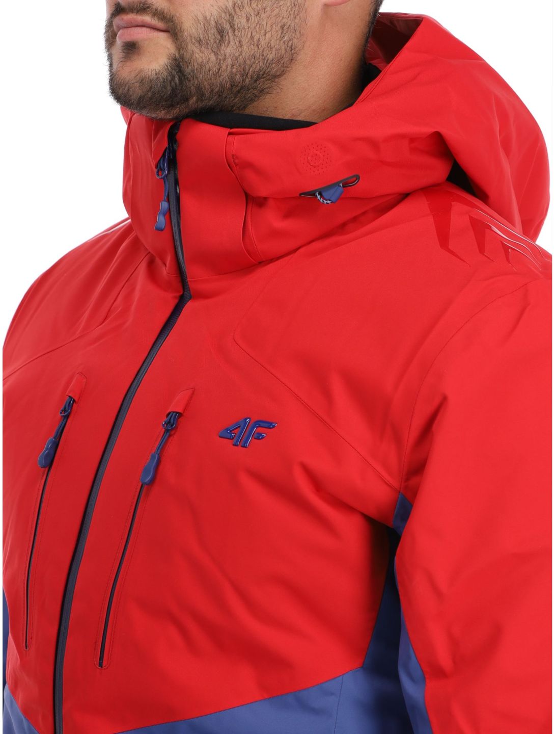 4F, Technical Jacket  M284 Skijacke Herren Dark Red blau, rot 