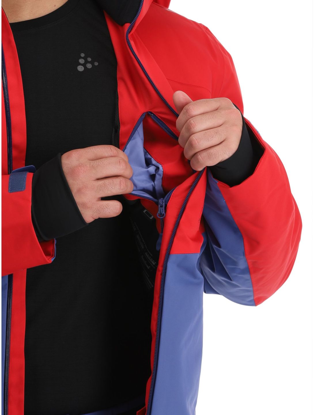 4F, Technical Jacket  M284 Skijacke Herren Dark Red blau, rot 