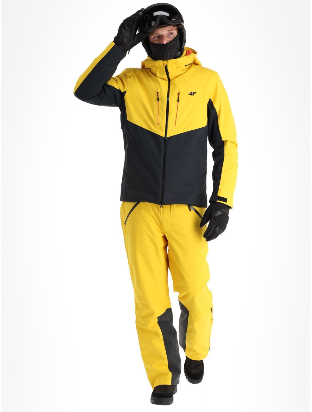 4F, Technical Jacket  M284 Skijacke Herren Yellow gelb, schwarz 