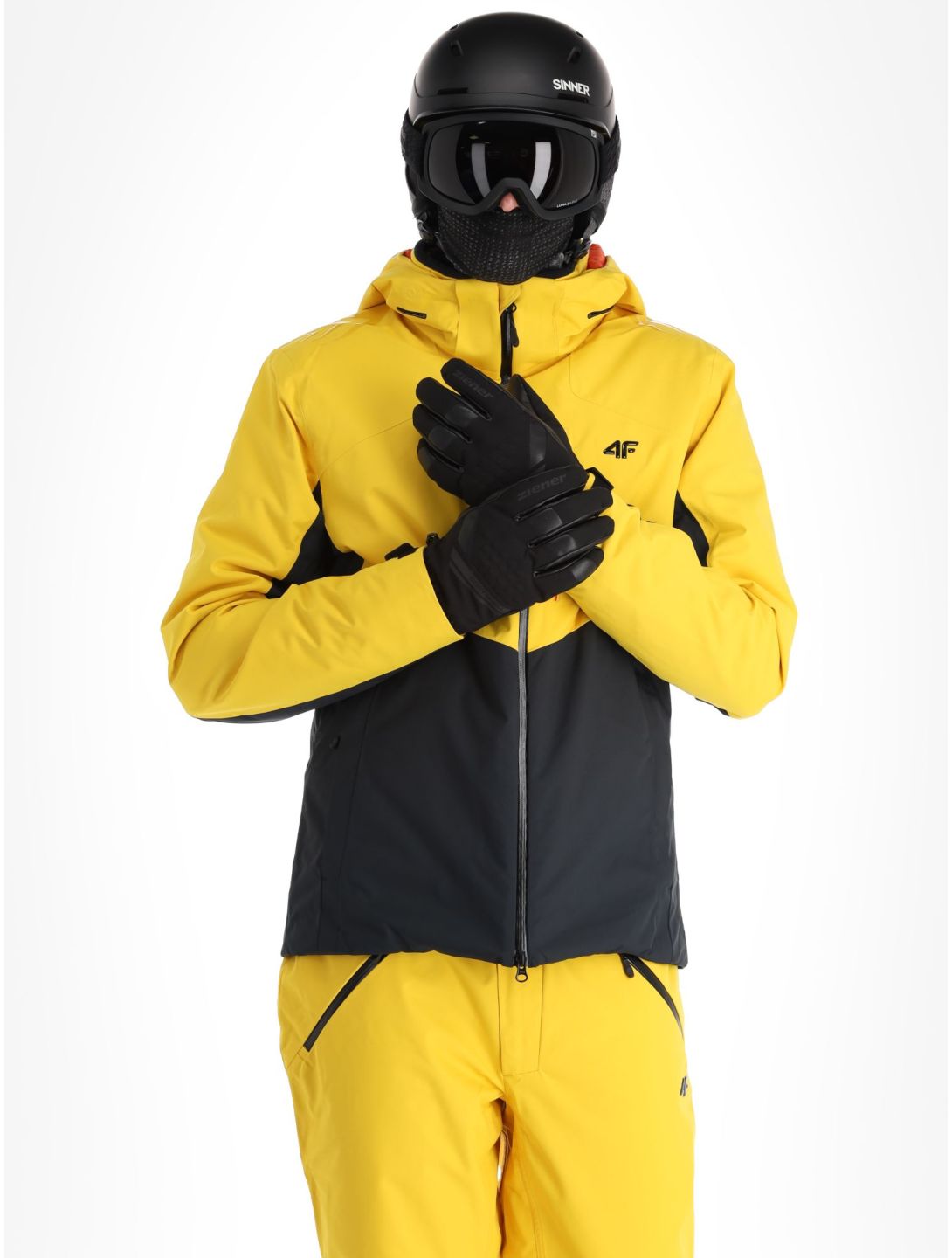 4F, Technical Jacket  M284 Skijacke Herren Yellow gelb, schwarz 