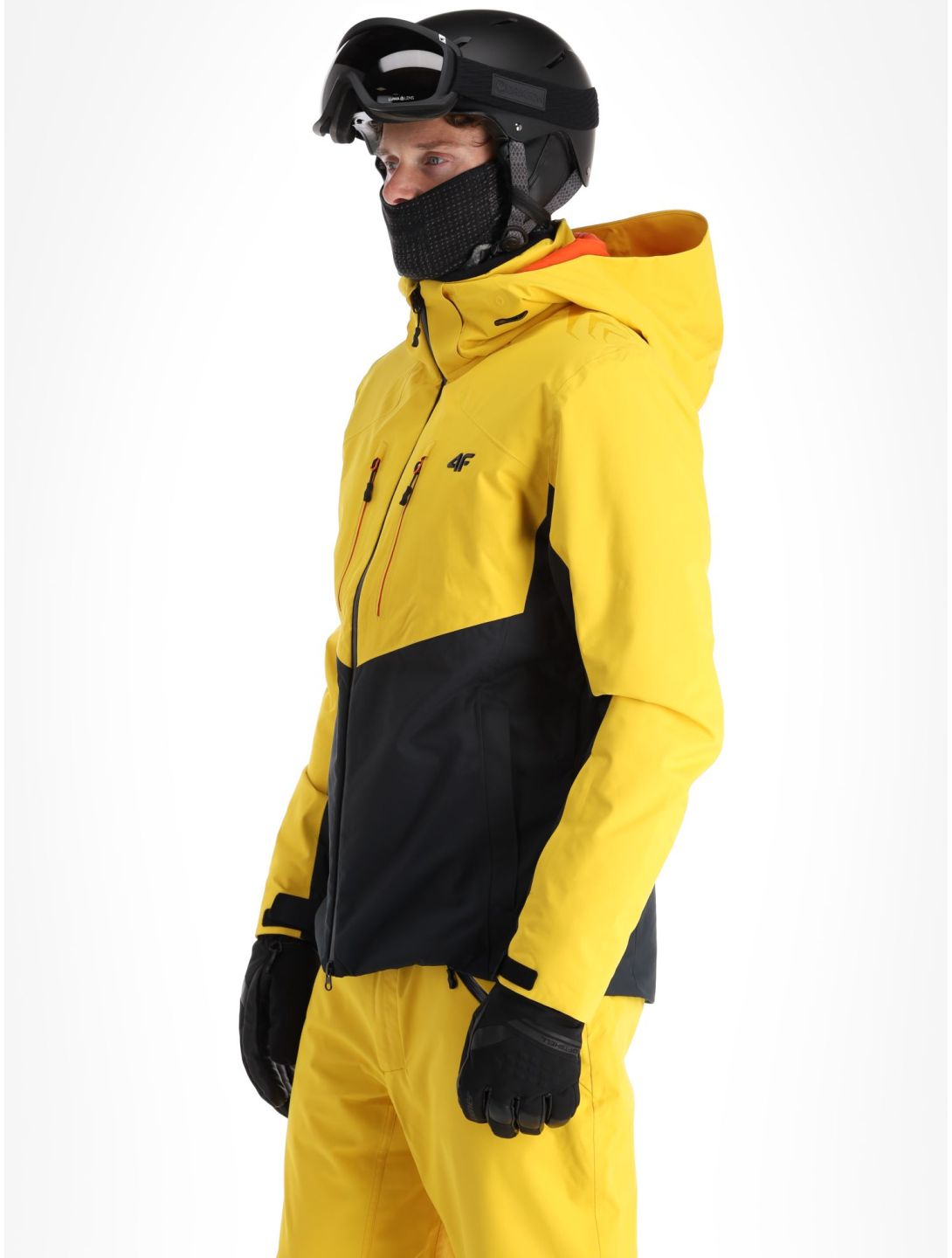 4F, Technical Jacket  M284 Skijacke Herren Yellow gelb, schwarz 