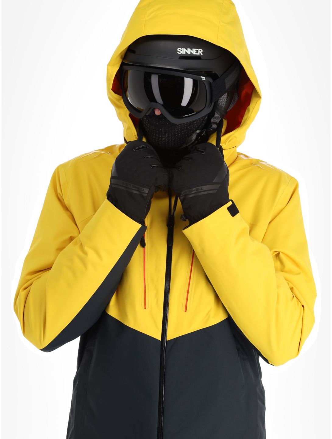 4F, Technical Jacket  M284 Skijacke Herren Yellow gelb, schwarz 