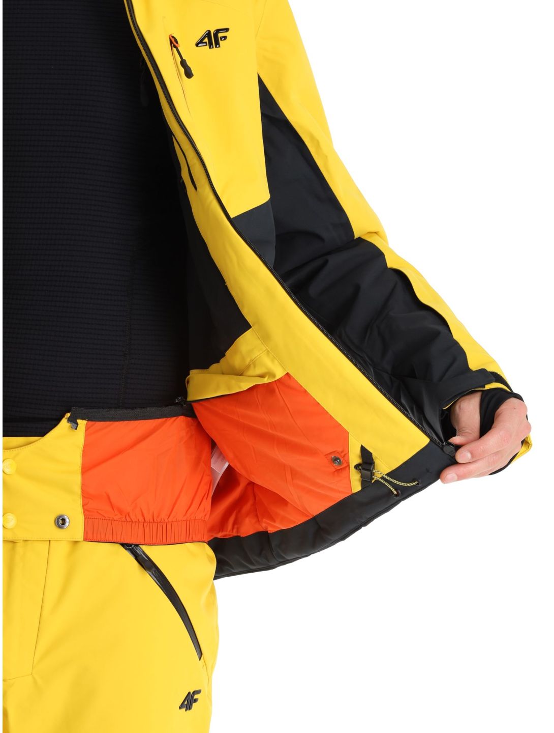 4F, Technical Jacket  M284 Skijacke Herren Yellow gelb, schwarz 