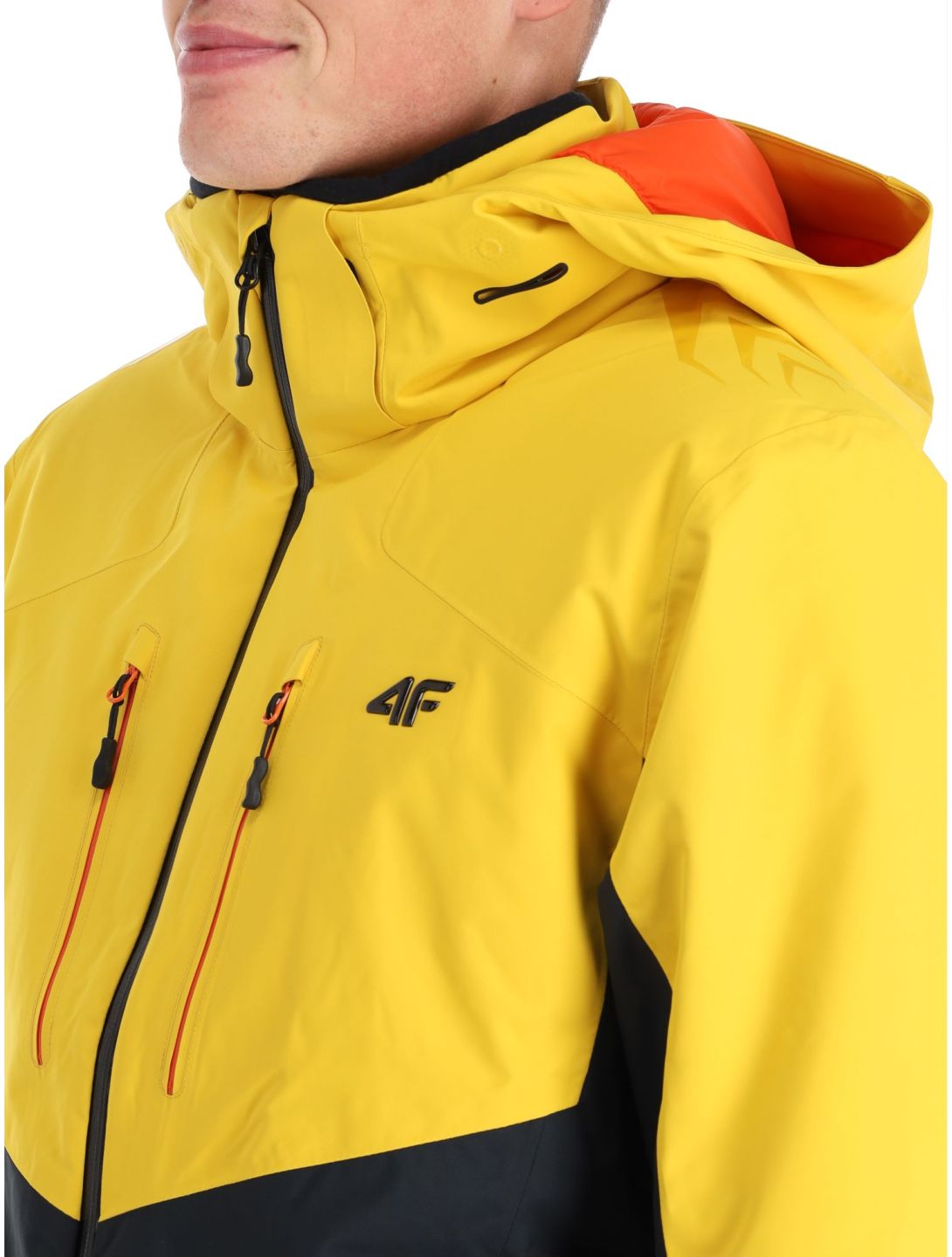 4F, Technical Jacket  M284 Skijacke Herren Yellow gelb, schwarz 