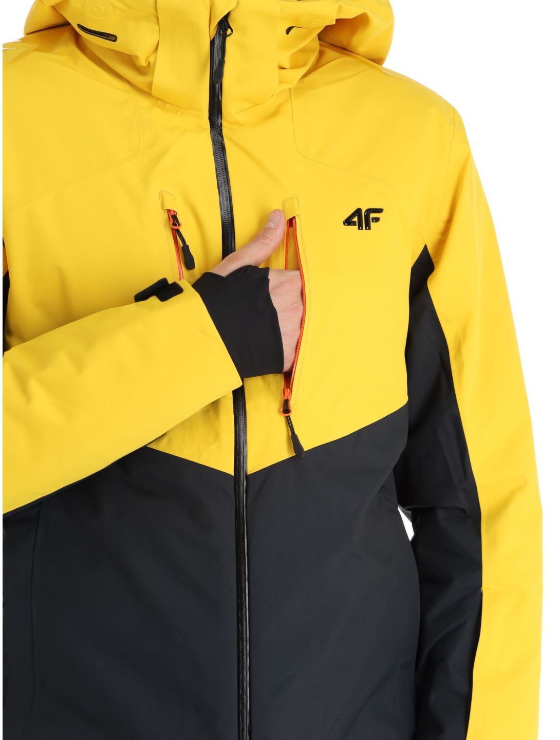 4F, Technical Jacket  M284 Skijacke Herren Yellow gelb, schwarz 