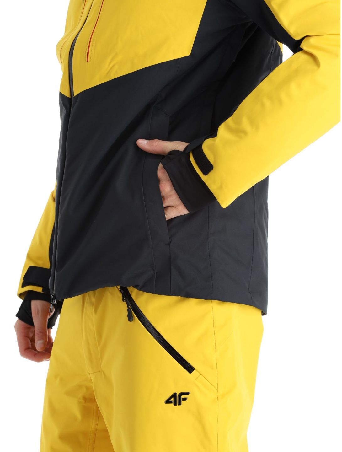 4F, Technical Jacket  M284 Skijacke Herren Yellow gelb, schwarz 