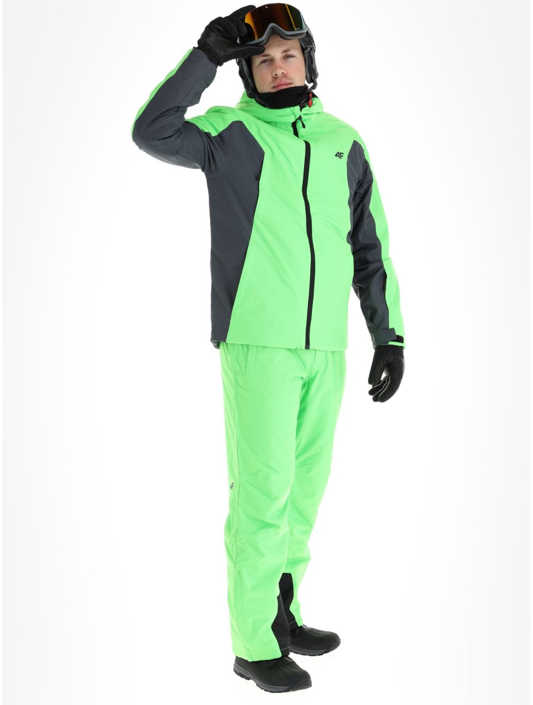 4F, Technical Jacket  M306 Skijacke Herren Canary Green grau, grün 