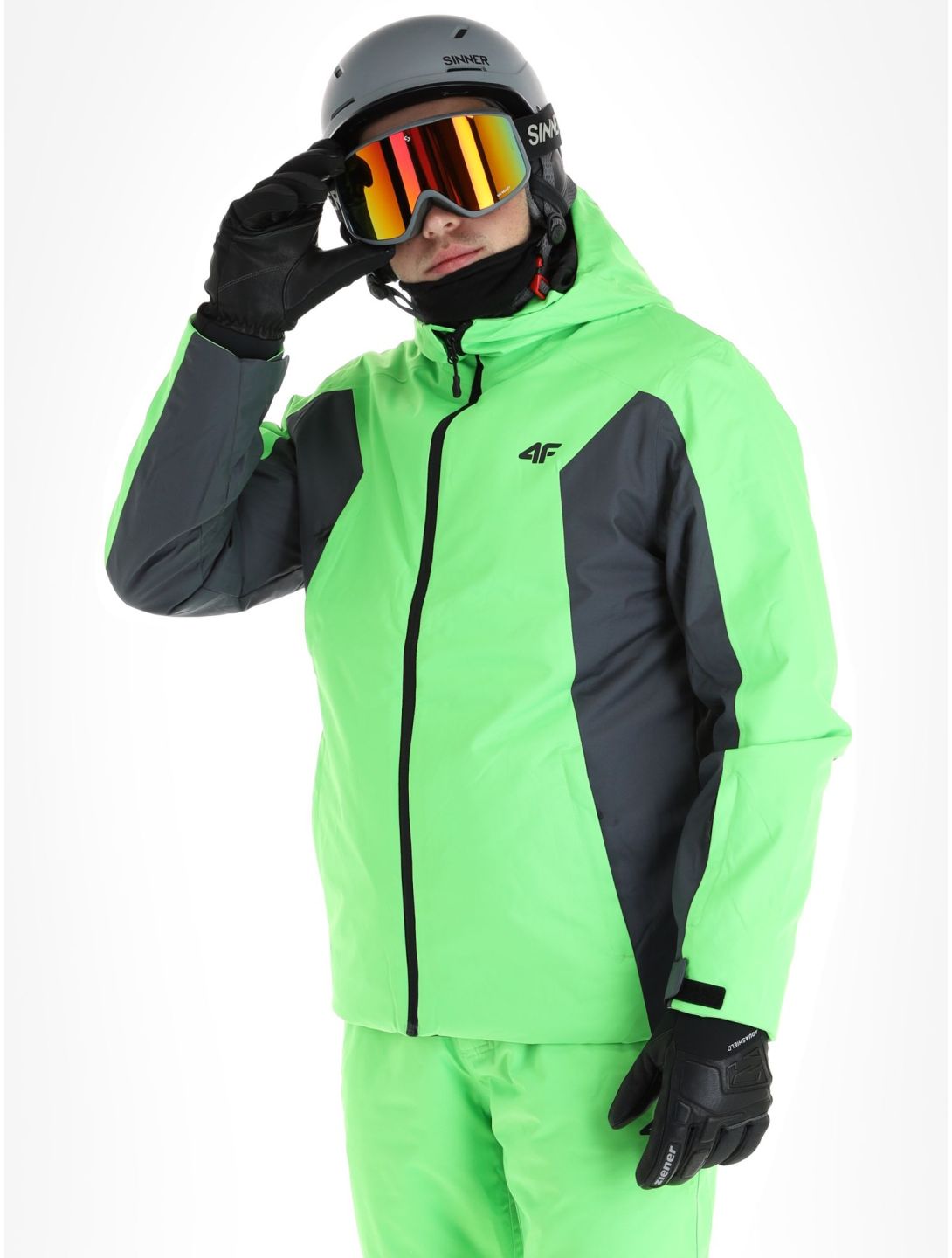 4F, Technical Jacket  M306 Skijacke Herren Canary Green grau, grün 