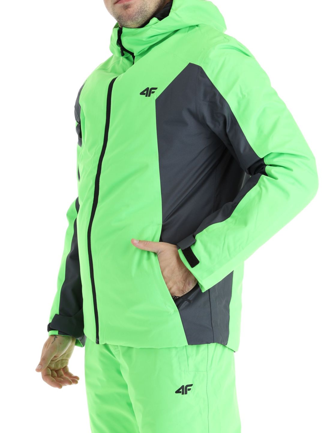 4F, Technical Jacket  M306 Skijacke Herren Canary Green grau, grün 