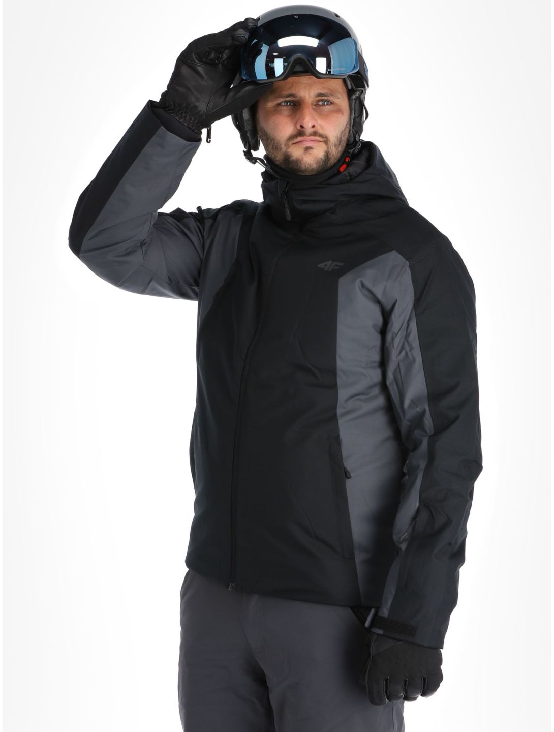 4F, Technical Jacket  M306 Skijacke Herren Deep Black grau, schwarz 