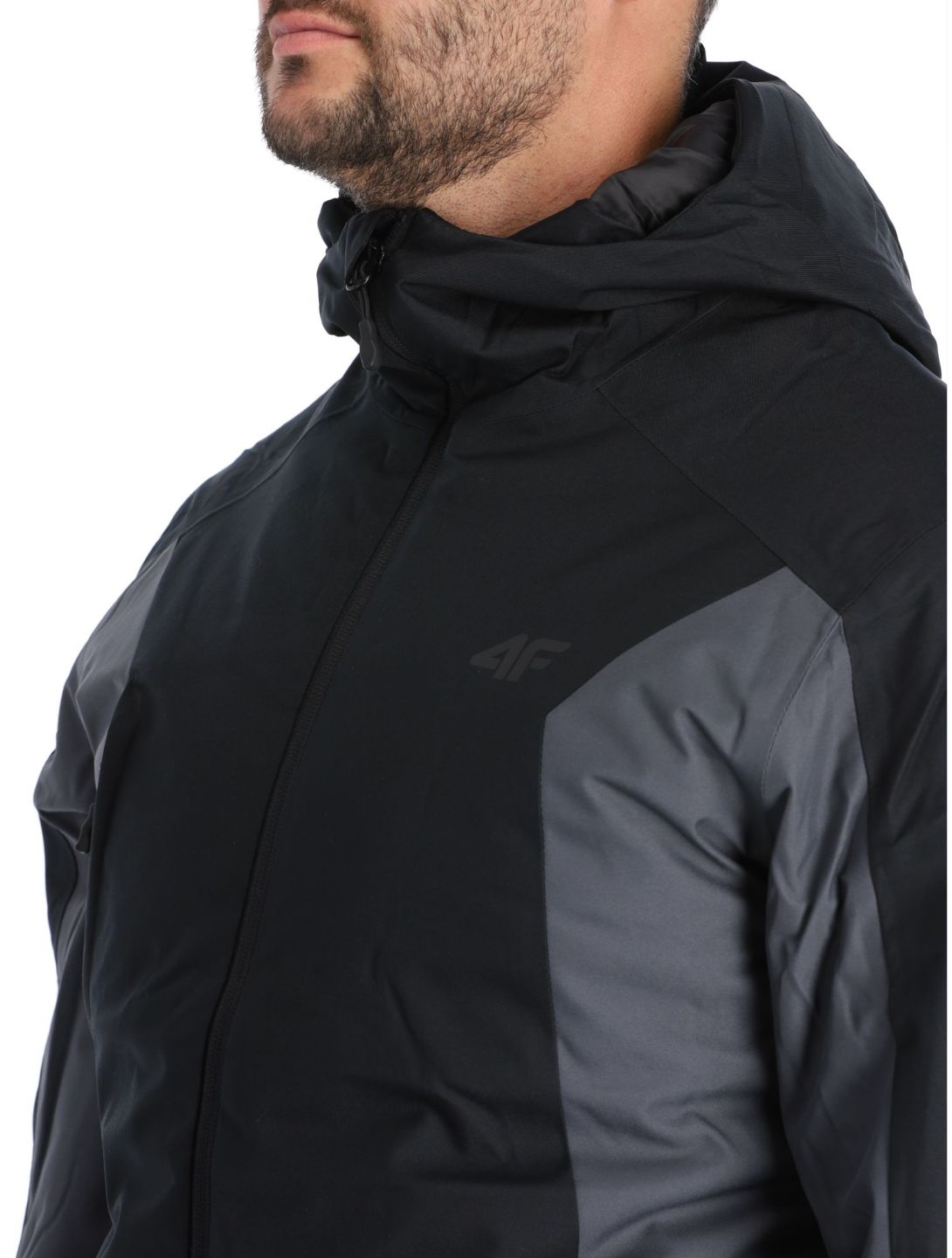 4F, Technical Jacket  M306 Skijacke Herren Deep Black grau, schwarz 