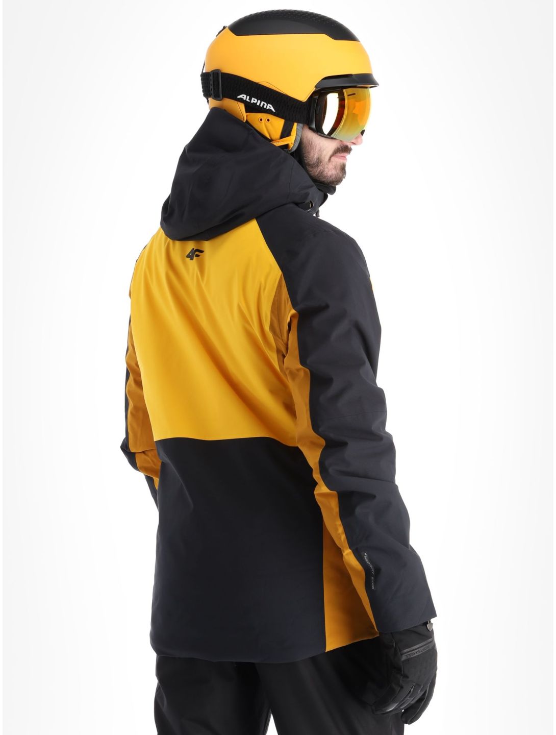 4F, Technical Jacket  M345 Skijacke Herren Yellow braun, gelb, schwarz 