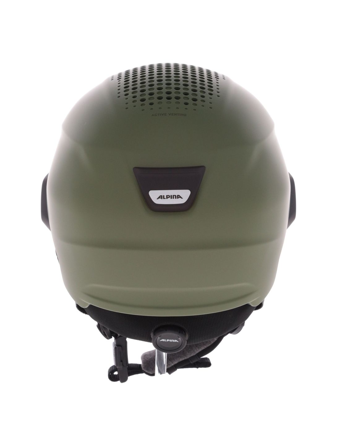 Alpina, Alto Q-Lite Skihelm mit Visier Unisex Olive Matt grün 