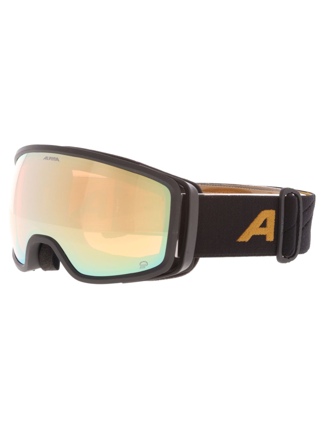 Alpina, Bivio Q Skibrille Unisex Black Gold Matt Goud, schwarz 