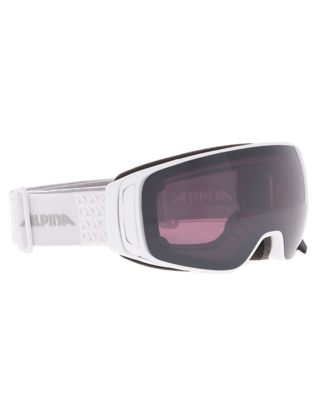 Alpina, Double Jack Mag Q Skibrille extra Linse Unisex White Gloss weiß 