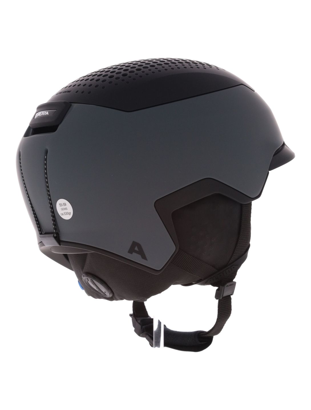 Alpina, Gems Skihelm Unisex Midnight Grey Black Matt grau, schwarz 