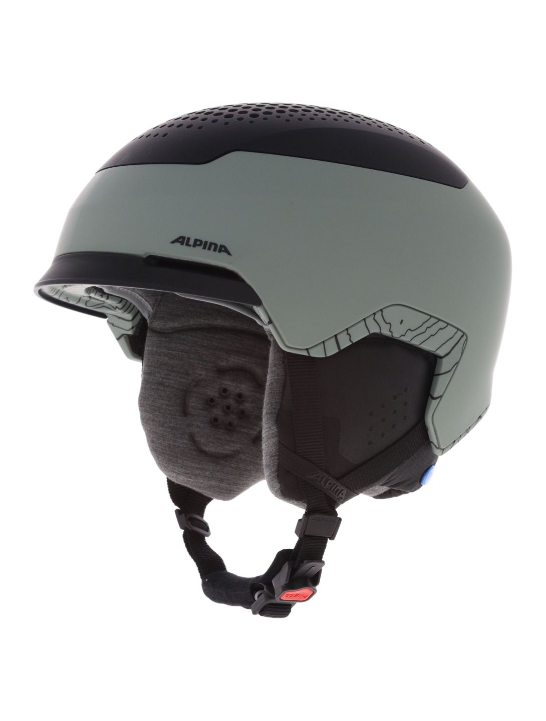 Alpina, Gems Skihelm Unisex Willow Green Black Matt grün, schwarz 