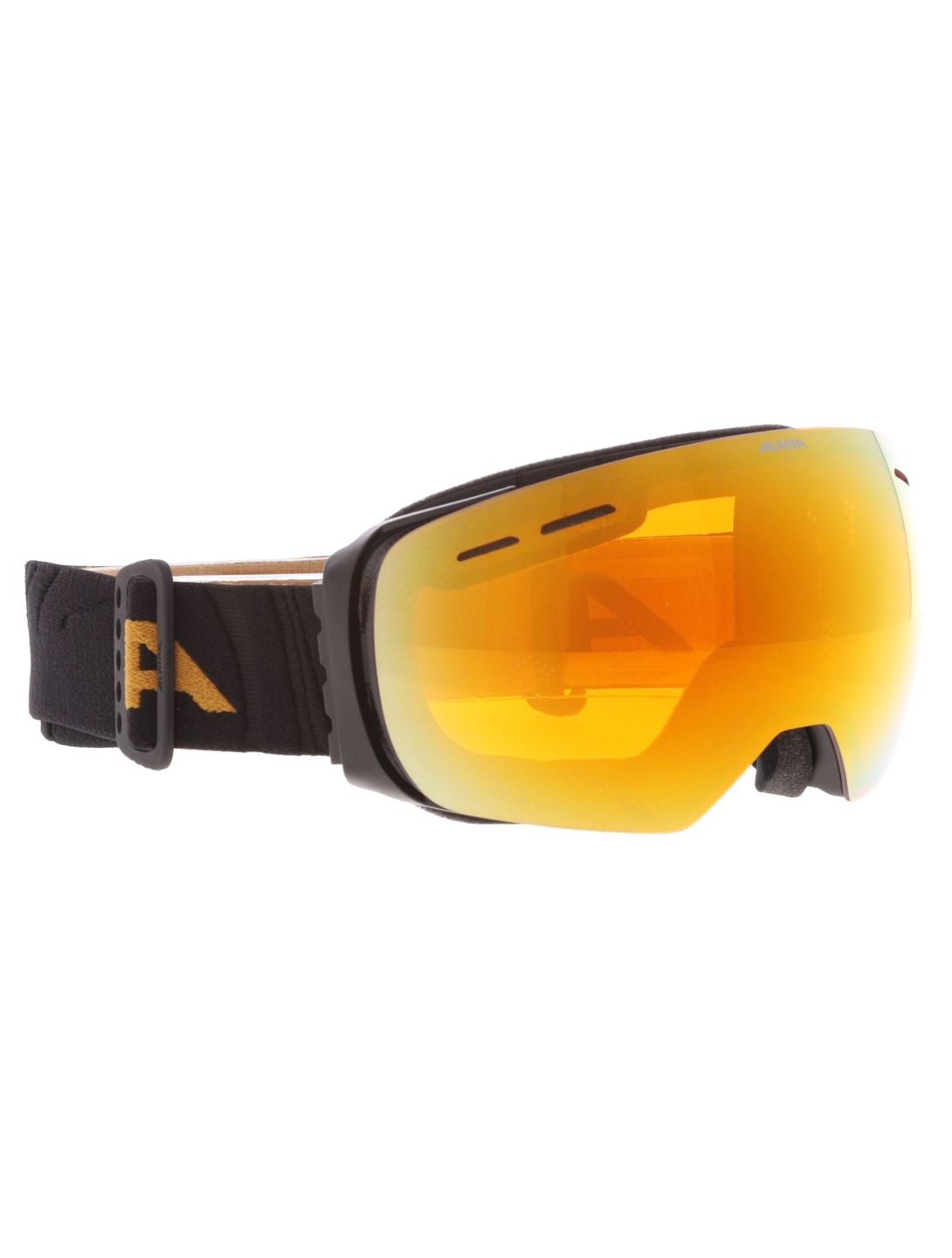 Alpina, Granby Q-lite Skibrille Unisex Black Gold Matt schwarz 