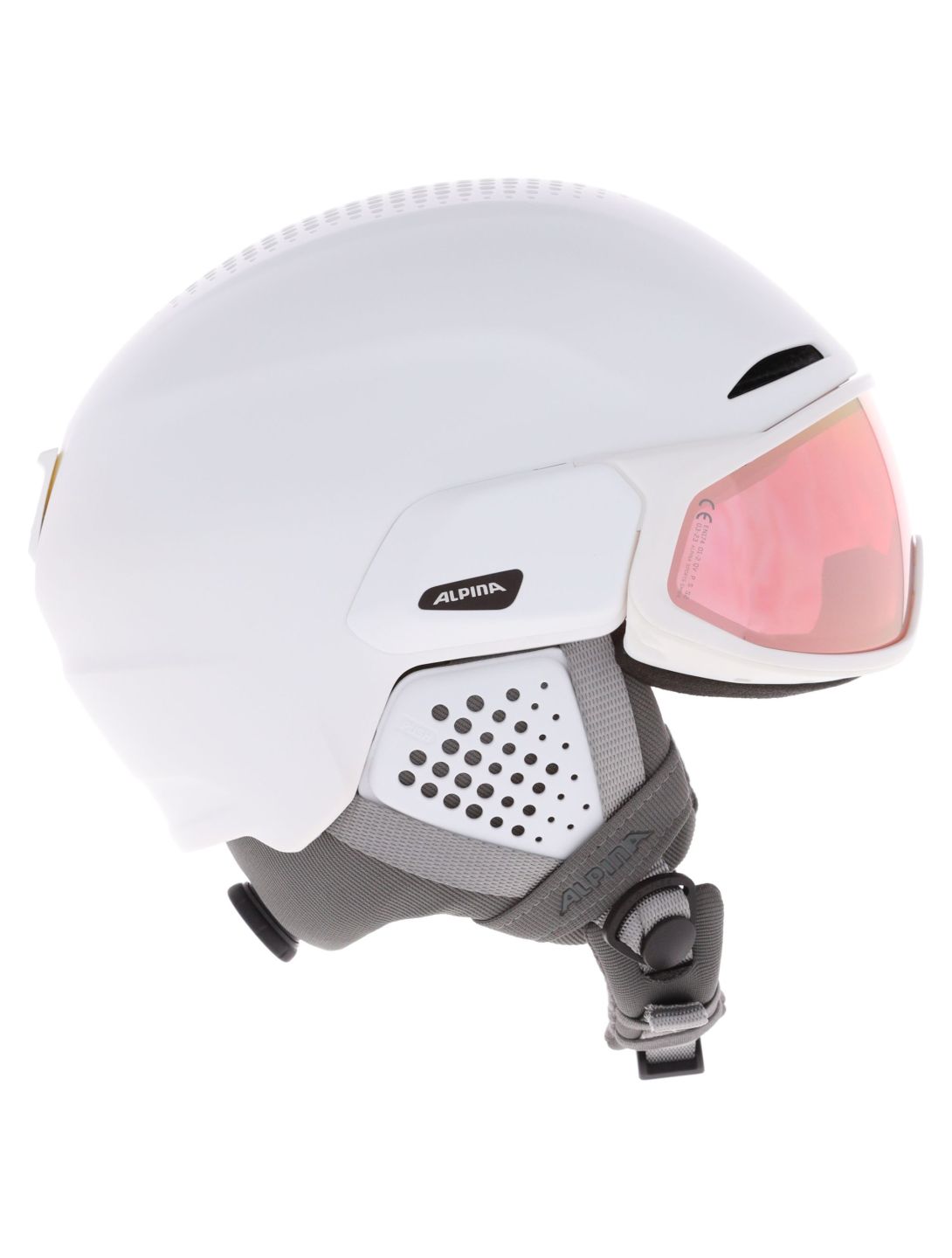 Alpina, ORO QV Mips Skihelm mit Visier Unisex White Matt weiß 