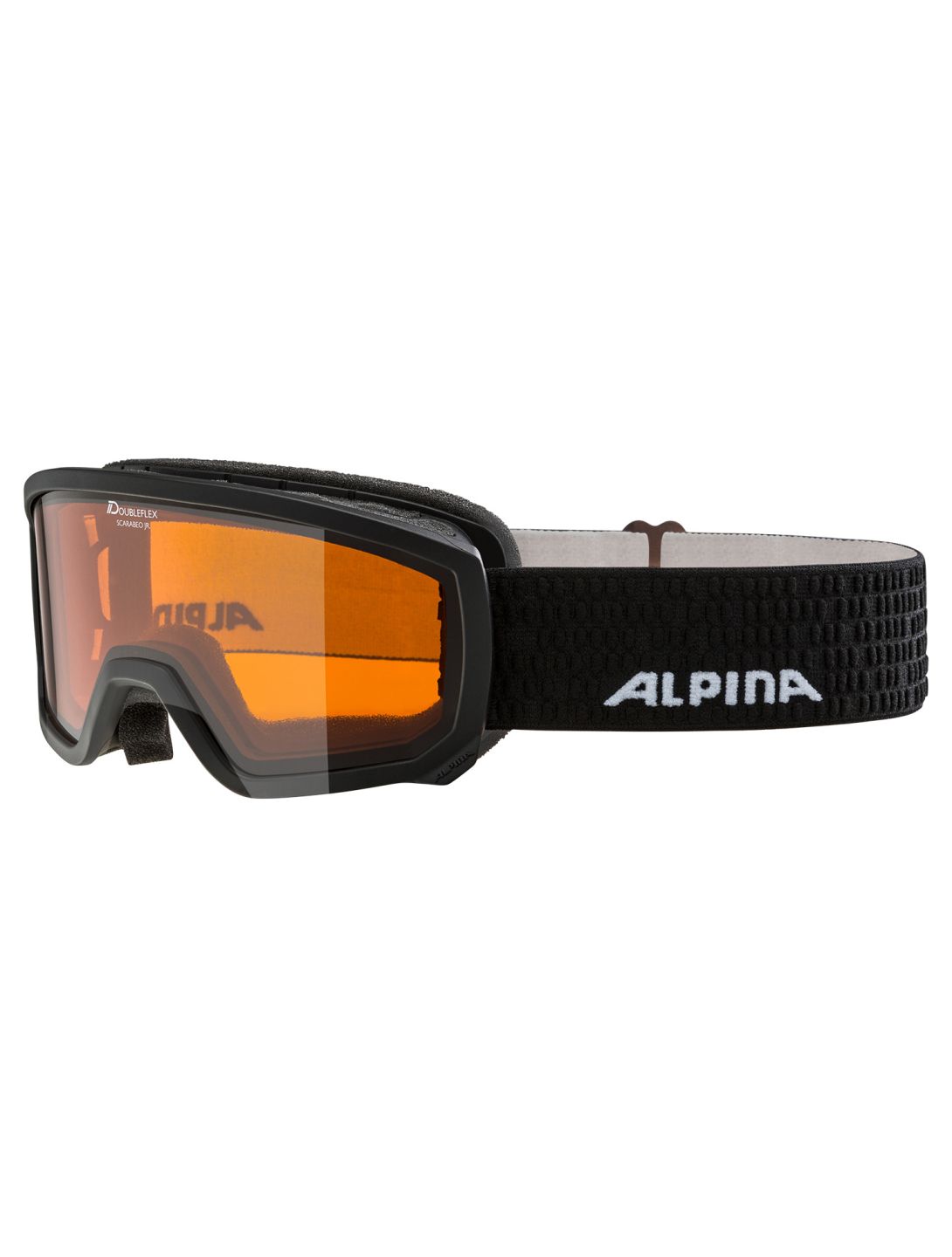 Alpina, Scarabeo Jr. Skibrille Kinder Black matt schwarz 