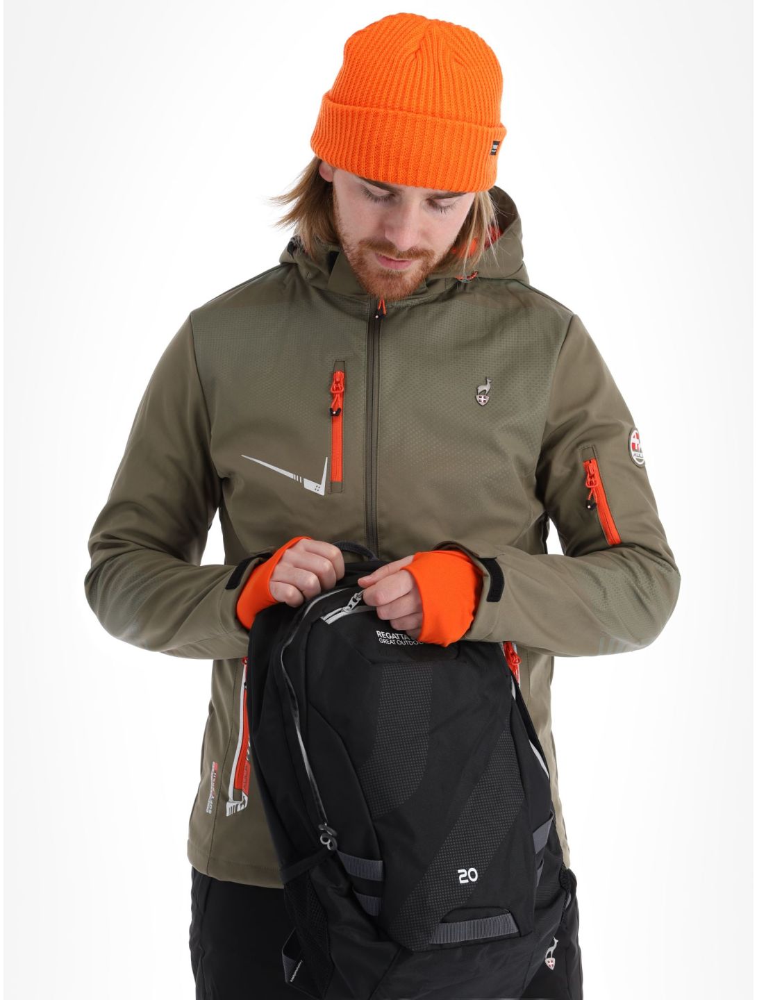 Aulp, Nevim Softshell Skijacke Herren Kaki grün 