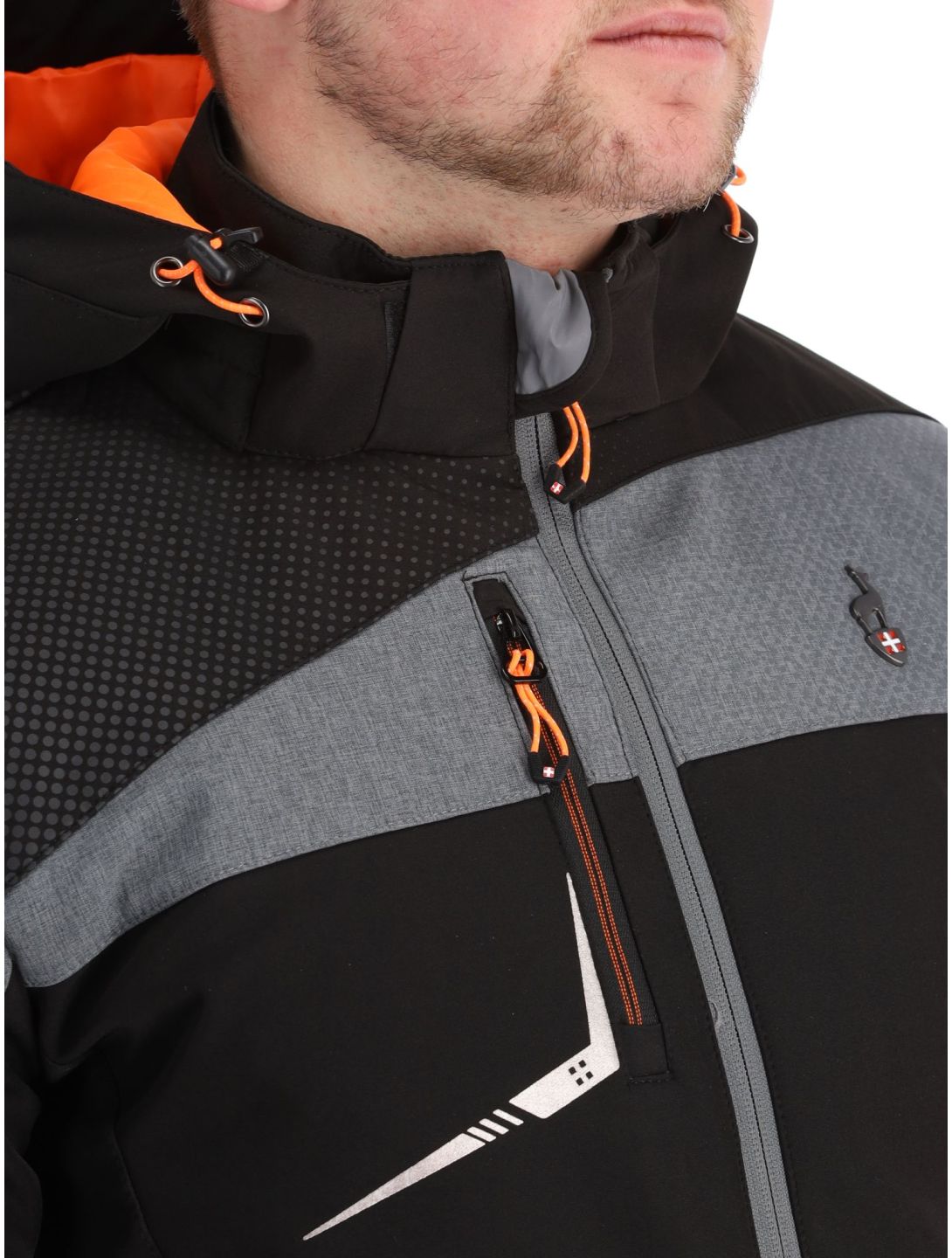 Aulp, Nobel Softshell Skijacke Herren Grey grau, schwarz 