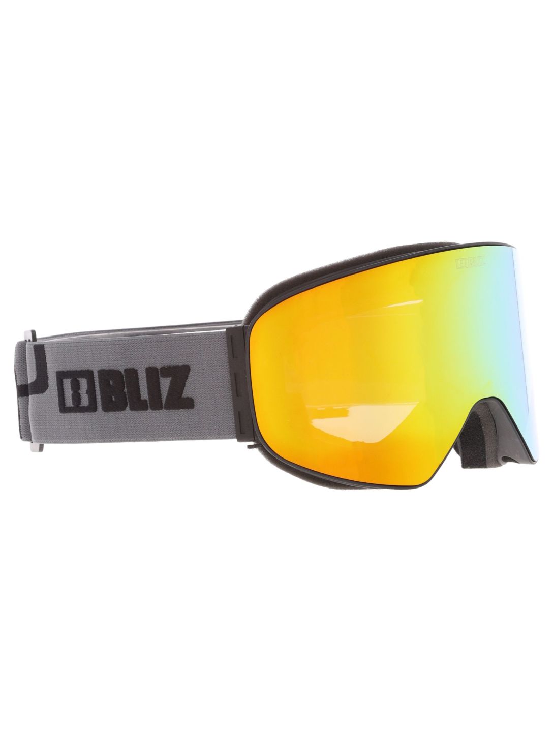 Bliz, Flow Skibrille Unisex Matte Black - Brown w Gold Multi schwarz 