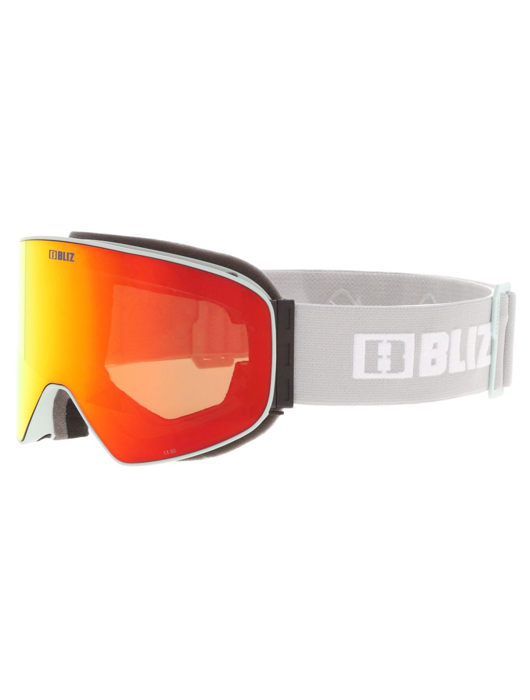 Bliz, Flow Skibrille Unisex Matte Light Grey - Brown w Red Multi grau 