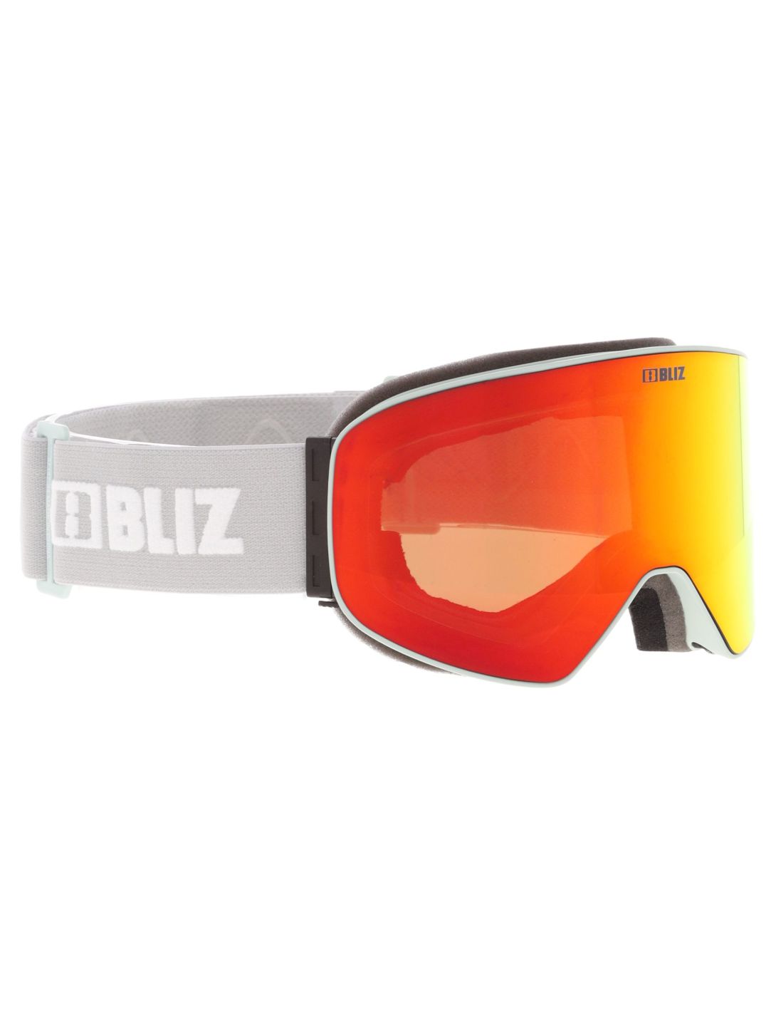 Bliz, Flow Skibrille Unisex Matte Light Grey - Brown w Red Multi grau 