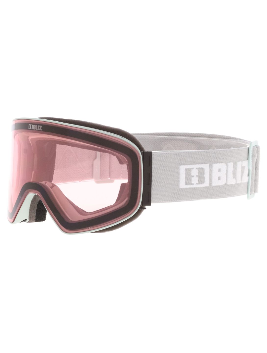 Bliz, Flow Skibrille Unisex Matte Light Grey - Brown w Red Multi grau 