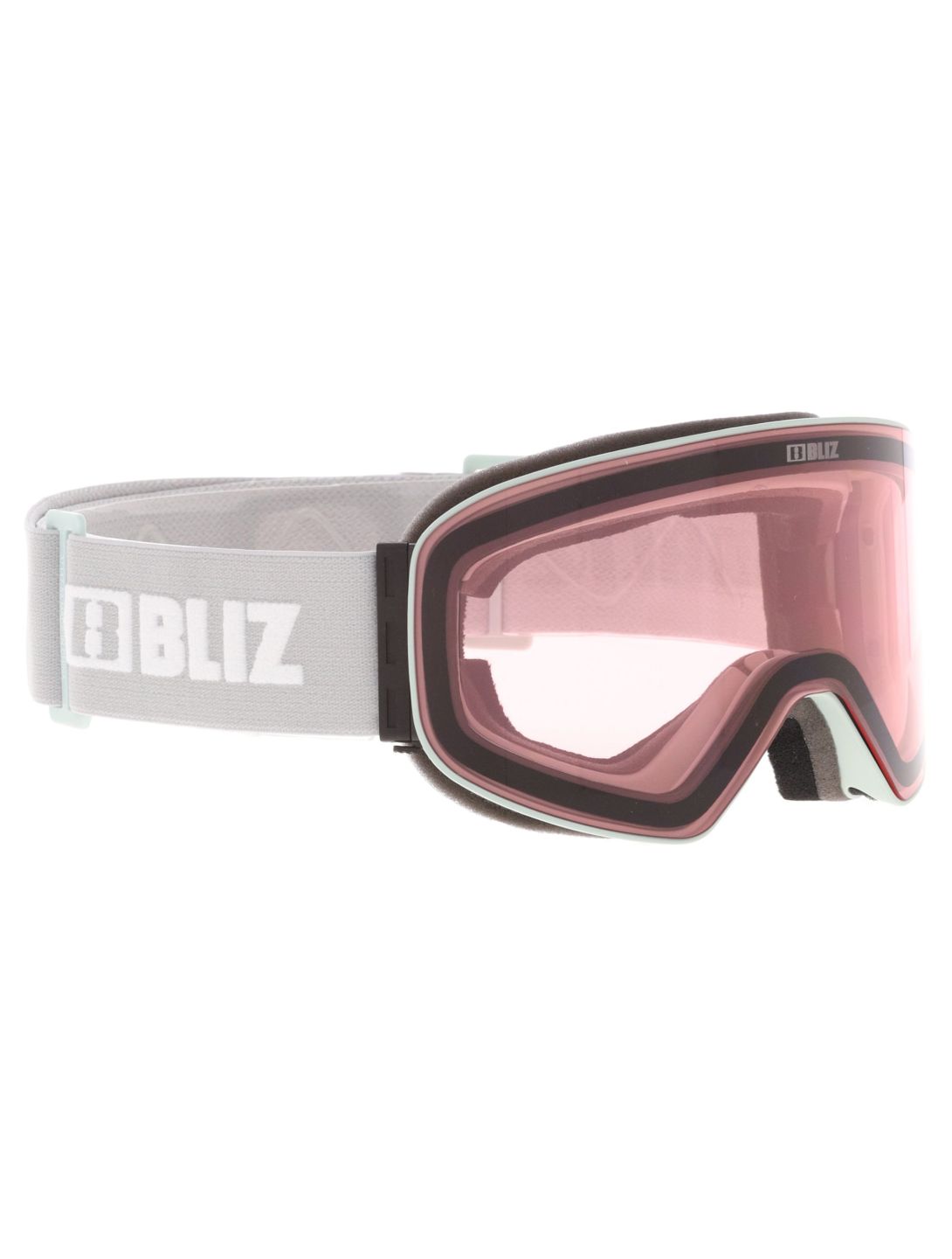 Bliz, Flow Skibrille Unisex Matte Light Grey - Brown w Red Multi grau 