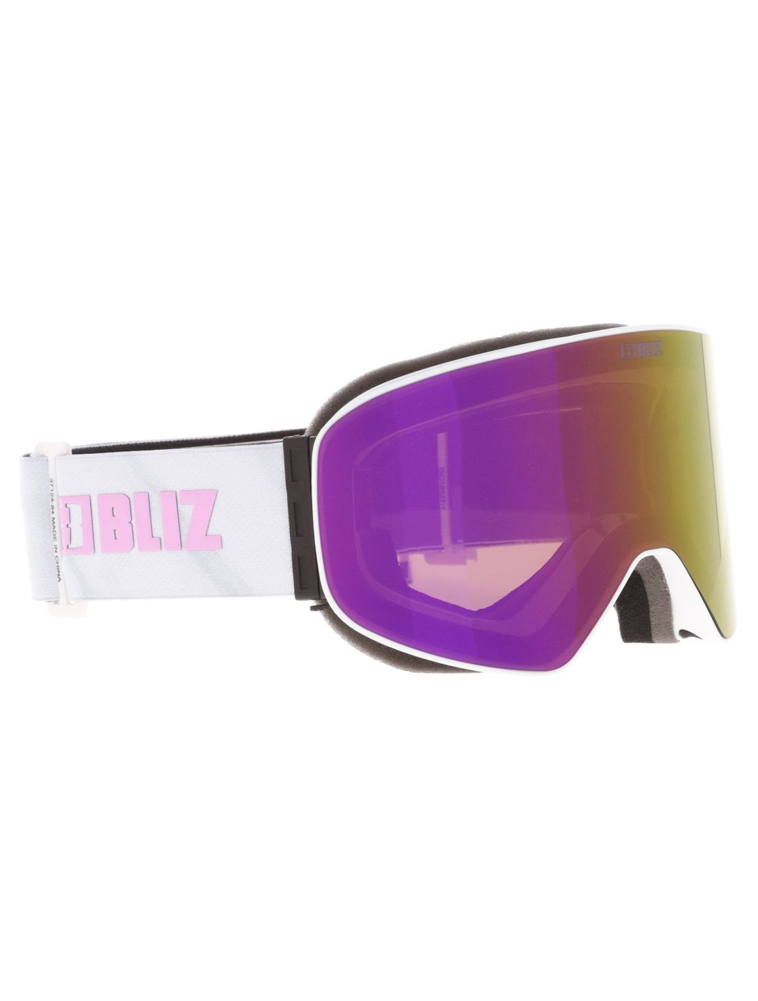 Bliz, Flow Skibrille Unisex Matte White - Brown w Pink Multi weiß 