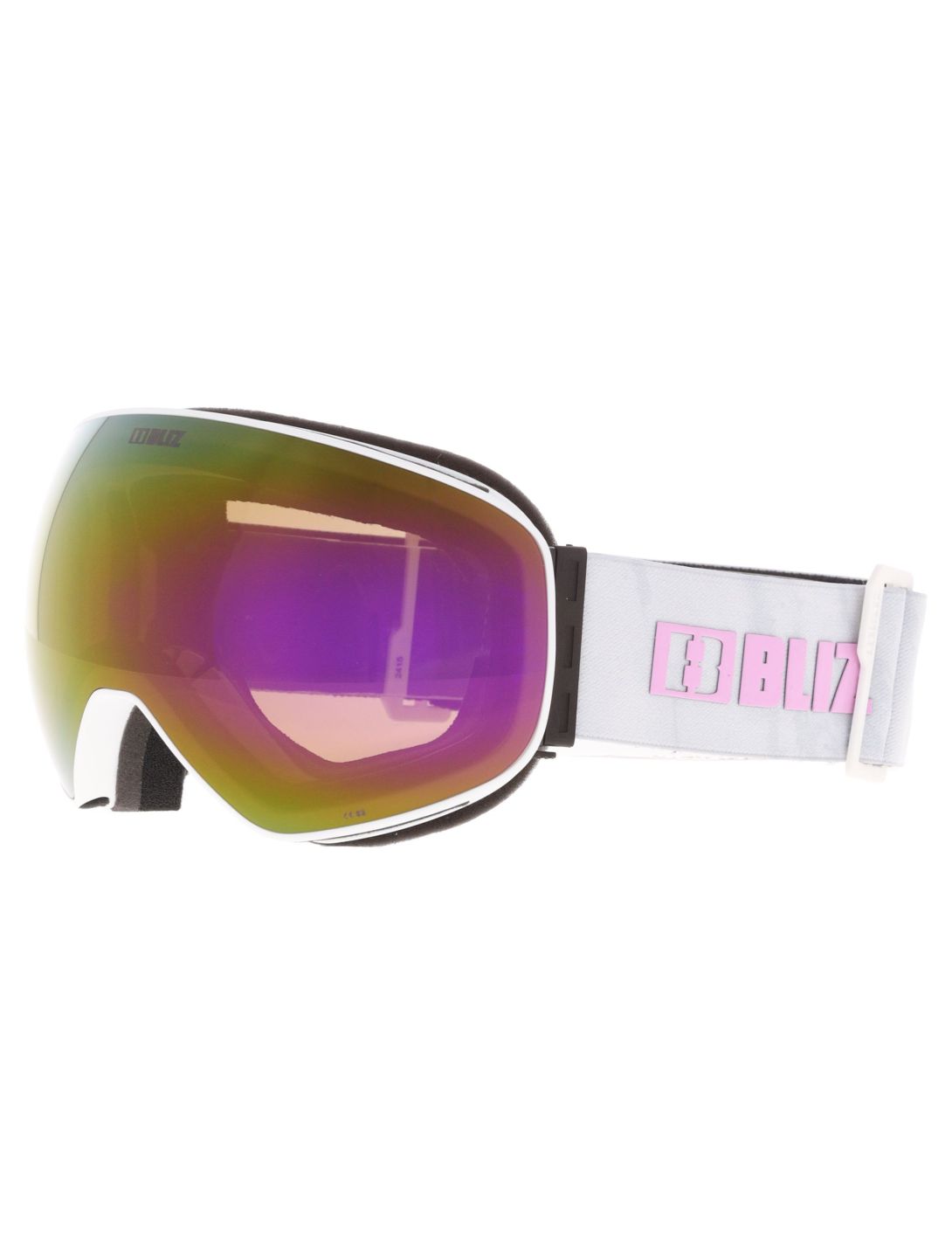 Bliz, Floz Skibrille Unisex Matte White - Brown with Pink Multi weiß 