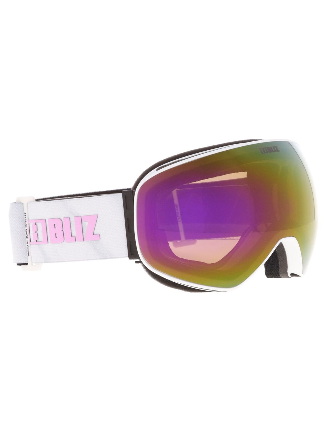 Bliz, Floz Skibrille Unisex Matte White - Brown with Pink Multi weiß 