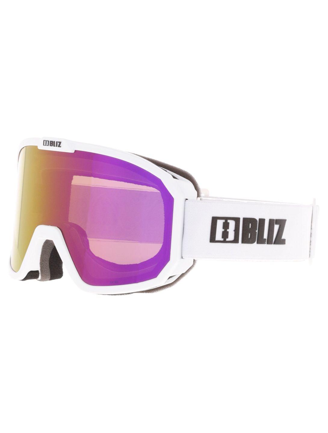 Bliz, Rave Skibrille Unisex Matte White - Brown w Pink Multi weiß 