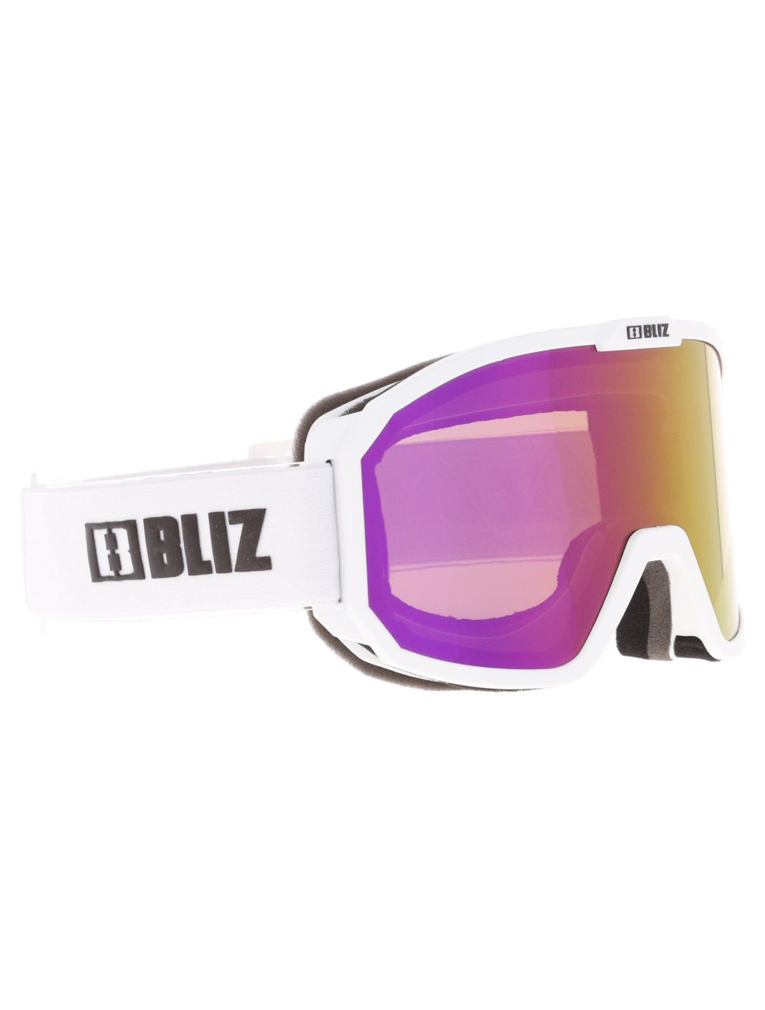 Bliz, Rave Skibrille Unisex Matte White - Brown w Pink Multi weiß 