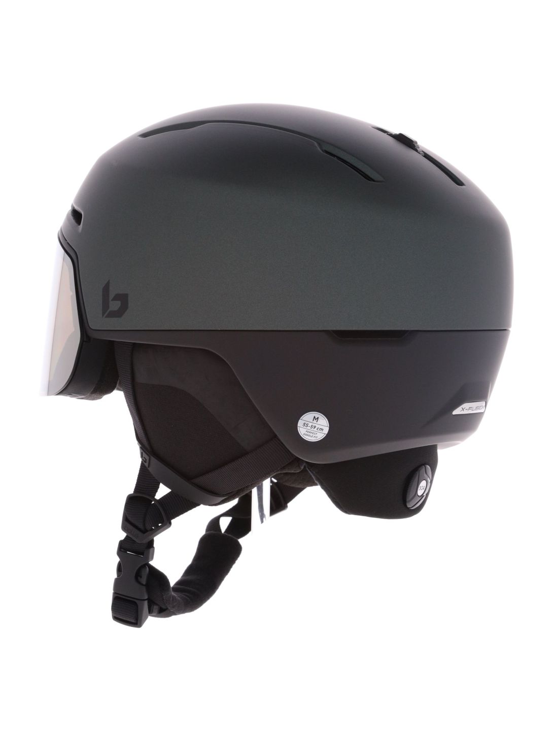 Bollé, X-Fusion Pure Skihelm mit Visier Unisex Forest Black Matte - Photochromic schwarz 