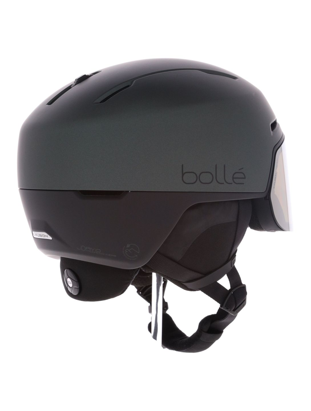 Bollé, X-Fusion Pure Skihelm mit Visier Unisex Forest Black Matte - Photochromic schwarz 