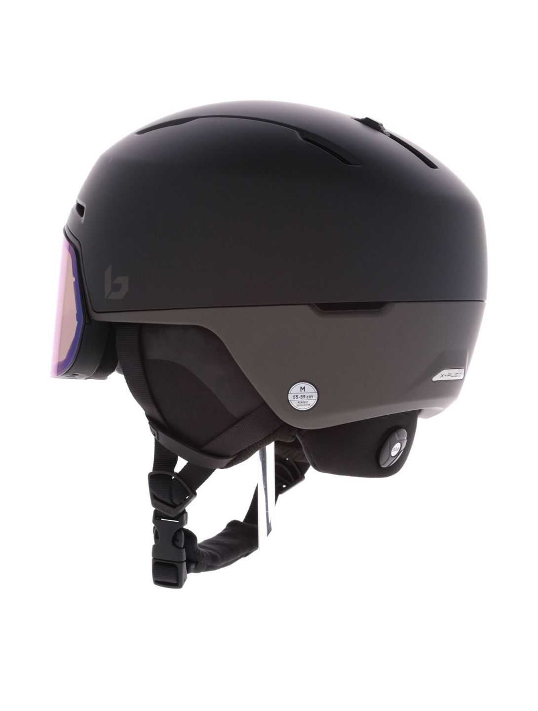 Bollé, X-Fusion Pure Skihelm mit Visier Unisex Mineral Black Matte - Photochromic schwarz 