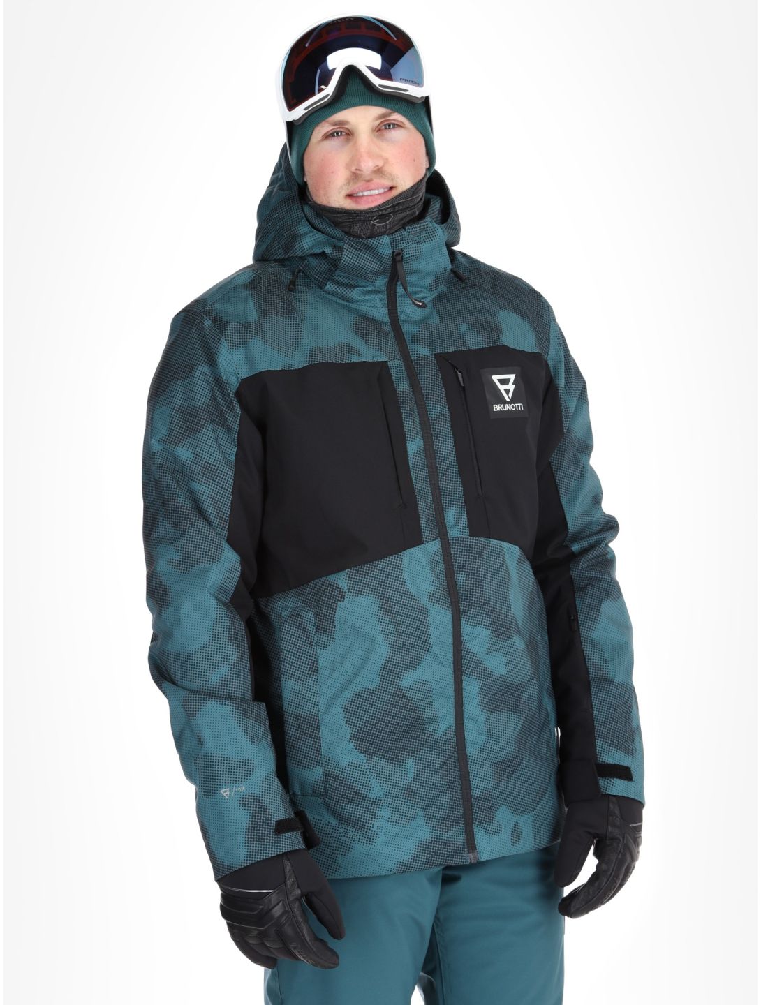 Brunotti, Reborn Skijacke Herren Gradient Grid Fuel Green grün 