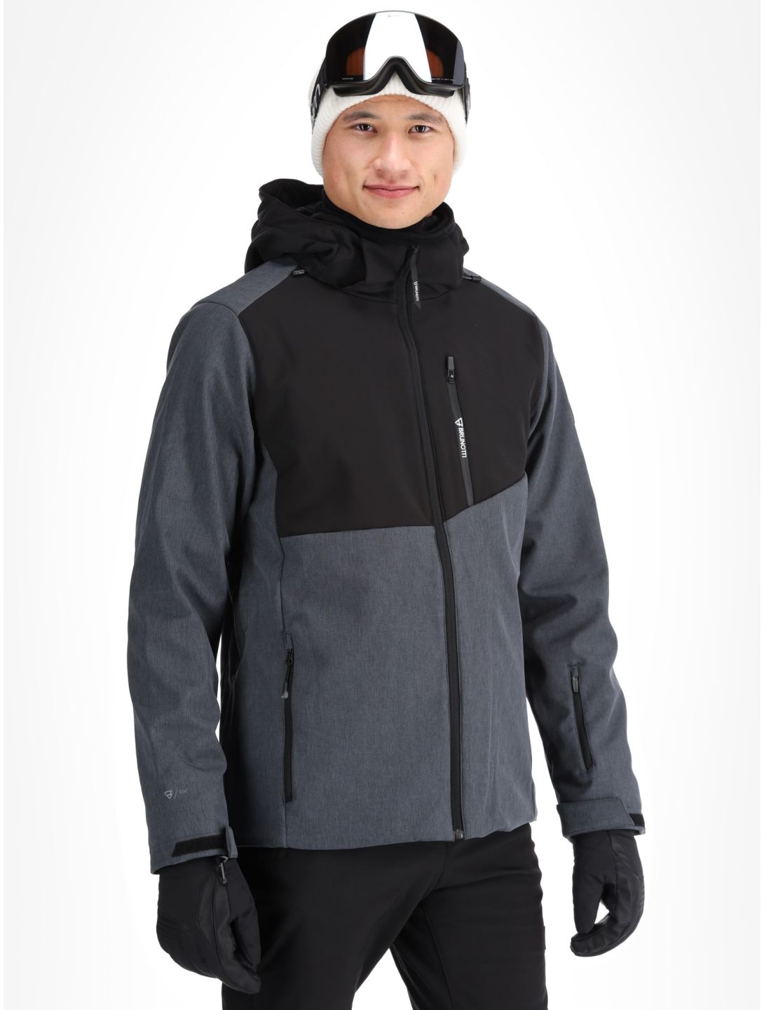 Brunotti, Twinstroke Softshell Skijacke Herren Dark Grey Melee grau 