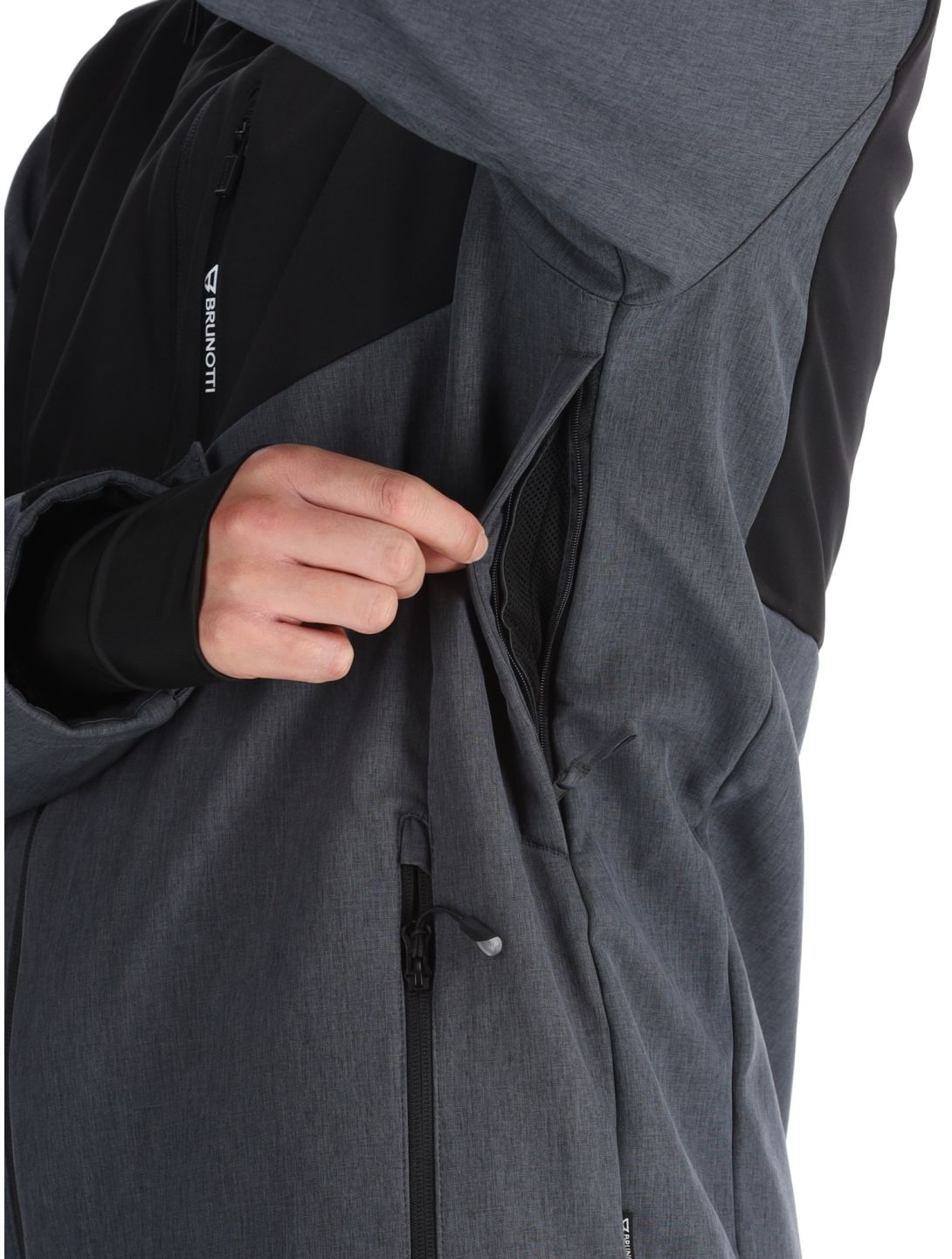 Brunotti, Twinstroke Softshell Skijacke Herren Dark Grey Melee grau 