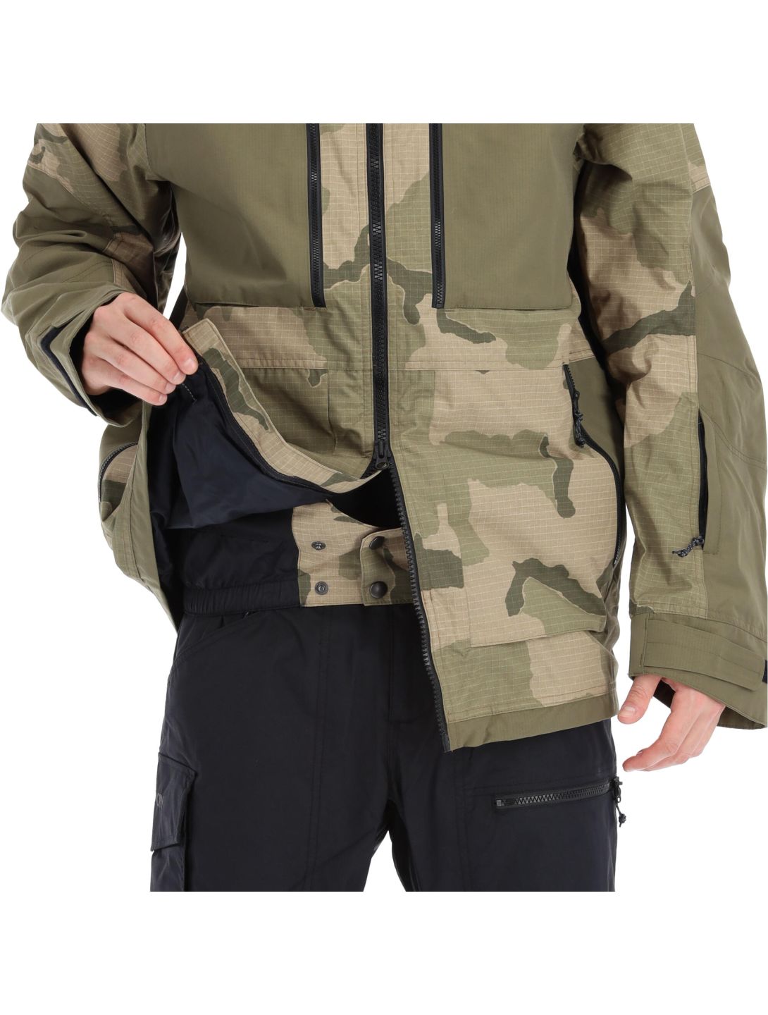 Burton, Frostner Skijacke Herren Barren Camo grün