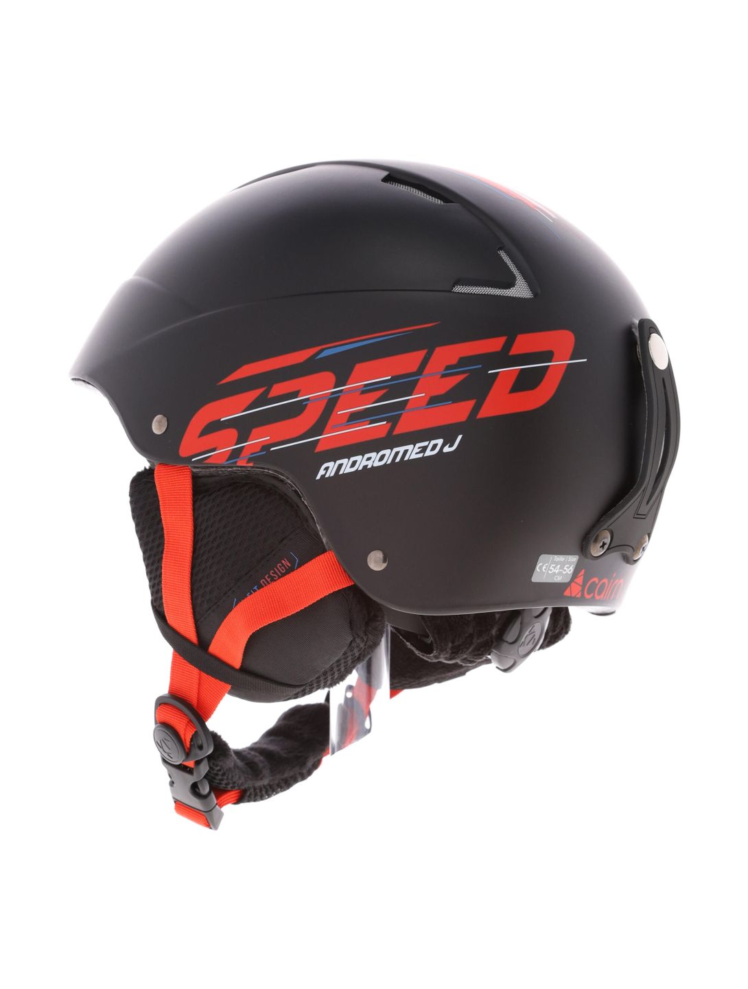 Cairn, Andromed J Skihelm Kinder red speed schwarz 