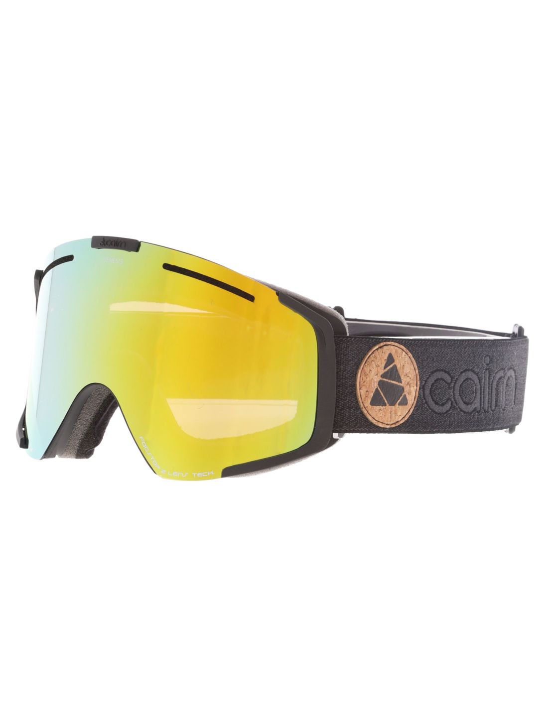 Cairn, Genesis Skibrille Unisex Mat Black Gold Goud, schwarz 