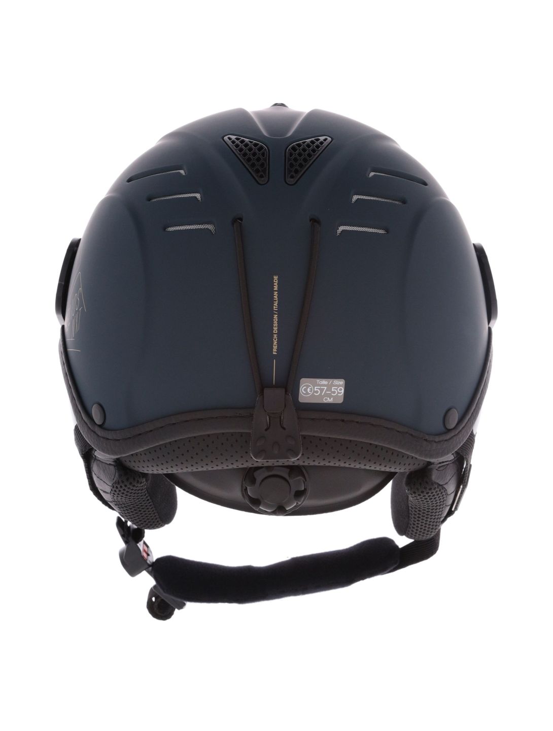 Cairn, Helios Leather Evolight NXT Skihelm mit Visier Unisex Blue Graphite blau 