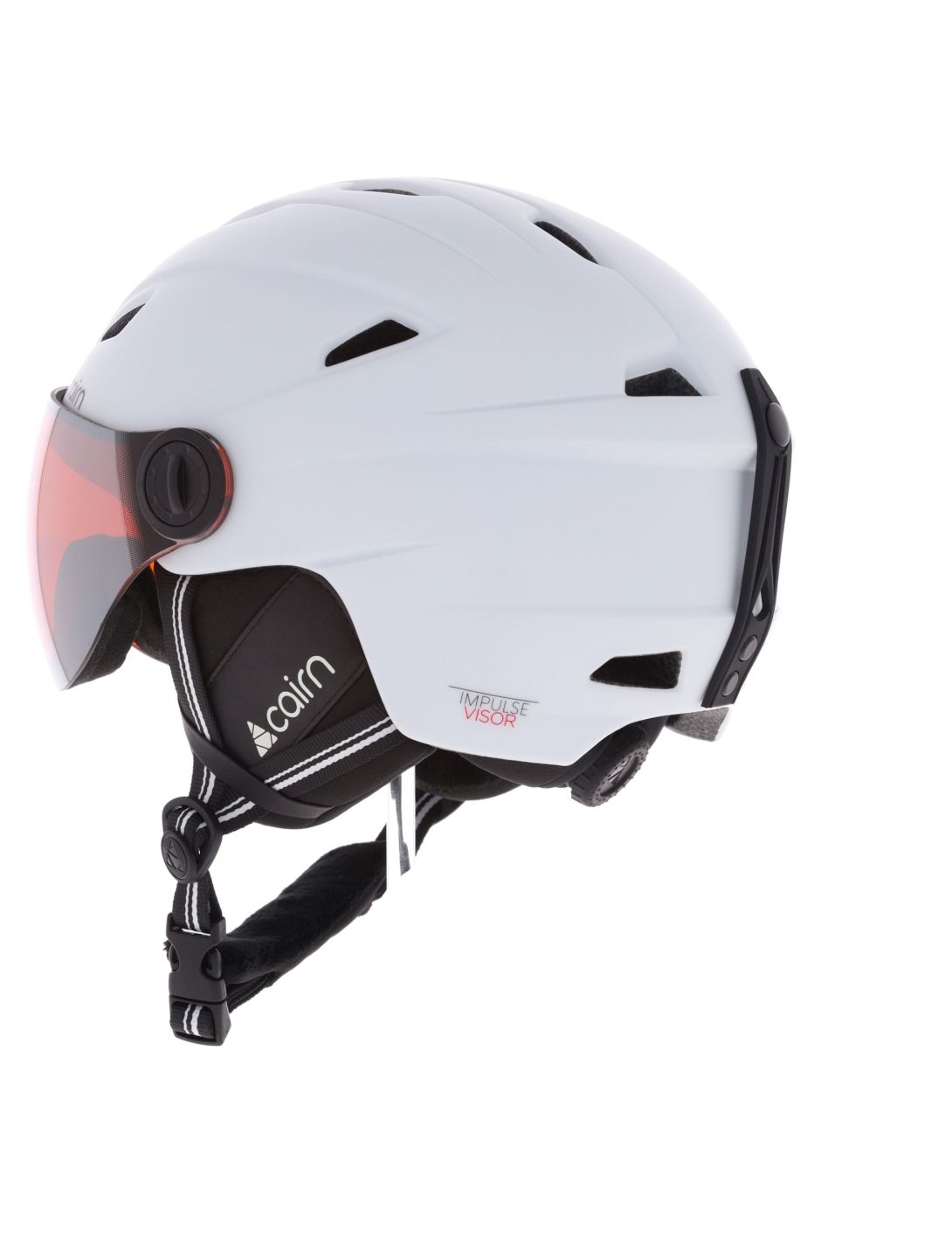 Cairn, Impulse Visor Skihelm mit Visier Unisex Mat White weiß 