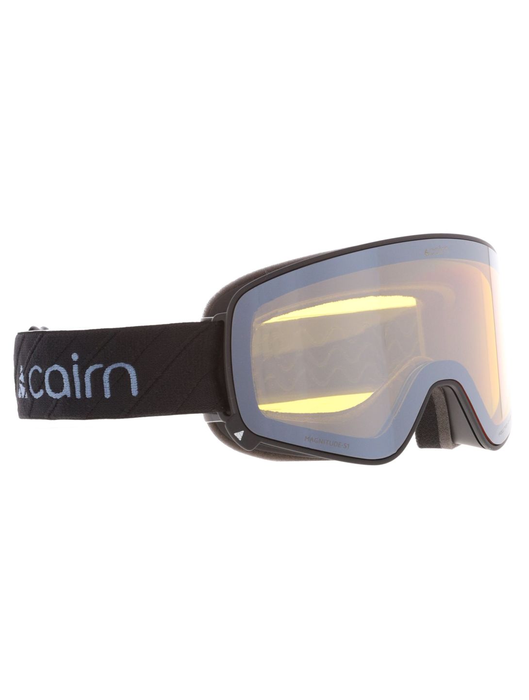 Cairn, Magnitude Skibrille extra Linse Unisex Mat Black Powder Blue blau, schwarz 